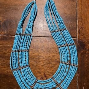 Chic Turquoise Beaded Necklace